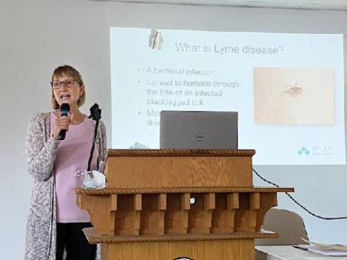 Joan Black (RN) lead a discussion on ticks and lyme disease